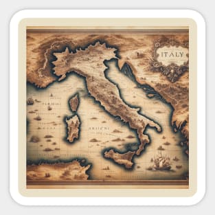 Italy Antique Map Sticker